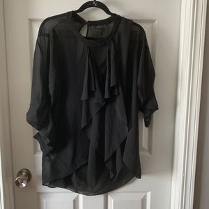 BCBG Maxazria- Blouse- sheer black very pretty blouse. Excellent condition.